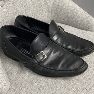 a. testoni made in Italy loafer black with buckle
